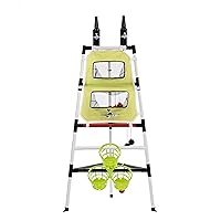 Family Outdoor Game 46” Target Toss 4-in-1 Tower, Easy Set-up Lawn Game with Accessories