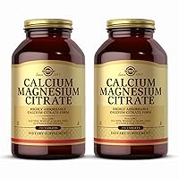 Solgar Calcium Magnesium Citrate - 250 Tablets, Pack of 2 - Non-GMO, Vegan, Gluten Free, Kosher - 100 Total Servings