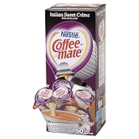 Coffee-mate 84652 Liquid Coffee Creamer, Italian Sweet Creme, 0.375 oz Cups (Box of 50)