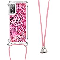 IVY Galaxy S20 FE Fashion Quicksand with Reinforced Corner and Drop Protection and Liquid Flow Design for Samsung Galaxy S20 FE / S20 FE 5G / S20 Lite / S20 Fan Edition Case - Plum Blossom