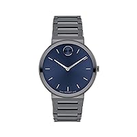 Movado Bold Horizon Ultra Thin Watch for Men and Women - Swiss Made - Water Resistant 3ATM/30 Meters - Sleek and Slim Premium Luxury Wristwatch for Everyone - 40mm