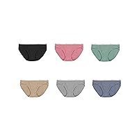 Hanes Women's Ribbed Cotton Hipster Underwear 6-Pack