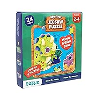 Dino Duo Puzzle Set: My First Jigsaw Puzzle : Mama & Baby Dino | Solve Two Delightful Puzzles, Frame The Baby Dino, and Boost Problem-Solving Skills for Kids | Birthday Gifts for Kids by LoveDabble