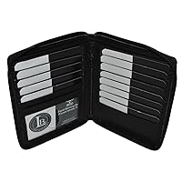 LB LEATHERBOSS RFID Blocking Mens Leather Zippered Wallet
