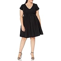 City Chic Women's Apparel Women's Plus Size Simple Dress with Bow Detailed Sleeves