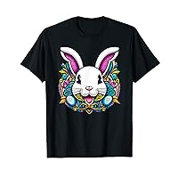 Happy Easter Bunny Rabbit Face Funny Easter Day T-Shirt