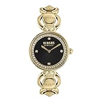 Versus Versace Victoria Harbour Collection Women's Watch Jewelry Featuring Silver Guilloché Dial Swarovski Crystals