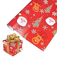 2 Rolls/Pack Christmas Wrapping Paper for Kids - 19.7×29.5in Funny Xmas Gift Wrapping Paper - 12 Style Kraft Paper Present Wrap(Multicolor-02)