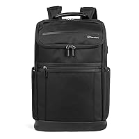 Travelpro Crew Executive Choice 3 Medium Top Load Backpack fits up to 15.6 Laptops and Tablets, USB A and C Ports, Men and Women, Jet Black