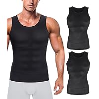 Gotoly Men Compression Shirt Shapewear Slimming Body Shaper Vest Undershirt Tummy Control Tank Top
