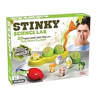 SmartLab Toys Stinky Science Lab - 14 Pieces - 20 Stinky Experiments - Includes 24-Page Activity Book & Pump-Activated Smell-U-Lator,Multicolor,Standard,SL306061