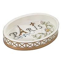 Avanti Linens - Soap Dish, Paris Inspired Decor for Bathroom or Kitchen (Paris Botanique Collection)