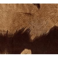 Velvet Suede Fabric Big Cow Brown / 54