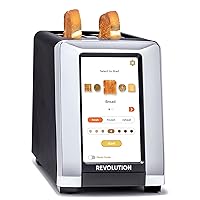 Revolution R180B Touchscreen Toaster with Patented InstaGLO® Technology – Matte Black/Chrome, plus Panini Mode