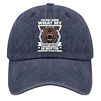 I'm Not Sure What My Spirit Animal is But I'm Confident It Has Rabies Hats for Men Baseball Caps Low