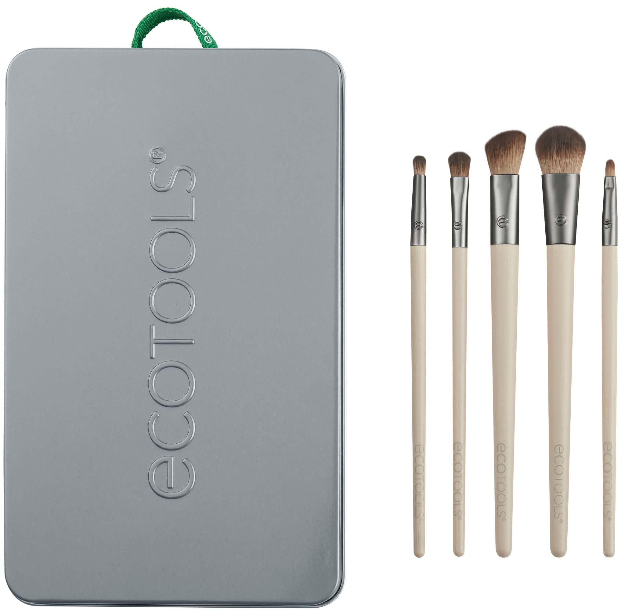 EcoTools Daily Defined Eye Makeup Brush Kit, Travel Friendly, Versatile Eye Makeup Looks, Convenient Makeup Tools On-The-Go, For Eyeshadow & Eye Liner, Eco-Friendly Makeup Brushes, 6 Piece Set