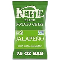 Jalapeno Kettle Potato Chips, Gluten-Free, Non-GMO, 7.5 oz Bag