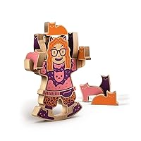 Crazy CAT Lady Wooden Balance Game, Assorted