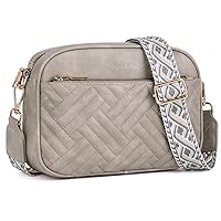 Crossbody Bags for Women Trendy, Quilted Crossbody Bag, Vegan Leather Women's Shoulder Handbags with Wide Strap