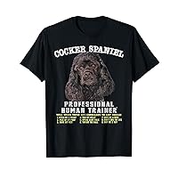 Cocker Spaniel Black Professional Human Trainer T-Shirt