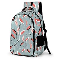 Herons Blue Laptop Backpack Durable Computer Shoulder Bag Business Work Bag Camping Travel Daypack