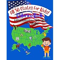 All 50 States For Kids! Coloring Book With Interesting Facts About Every State! All 50 States For Kids! Coloring Book With Interesting Facts About Every State! Paperback