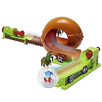 Sonic The Hedgehog Pinball Green Hill Zone , Track Play Set, 9 Piece, with Looping Action & Automatic Bumper Exclusive Sonic Sphere Included, for Ages 3+