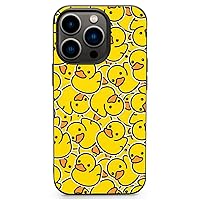Yellow Rubber Ducky Pattern Printed Case for iPhone 13/13Pro/13Pro Max/13 Mini Custom Cover Cute