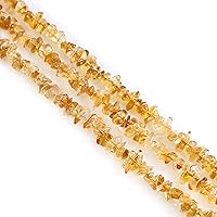 Citrine Chip Beads Stones, Irregular Shaped Chip Loose Beads Strands for Jewelry Making, AAA+ Quality Semi-Precious Chip Beads, Necklace, 1 Strand 34”, 4-6mm, GM GemMartUSA (CHCI-70001)