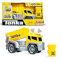 Tonka, Crank and Haul Dump Truck- Made with Sturdy Plastic, Lights and Sounds Powered Toy Construction Truck, Ages 3+ Boys and Girls, Kids, Toddlers, Christmas Birthday Gifts