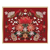 Punch Studio Christmas Garden Placemats Set of 12 (50536), Large