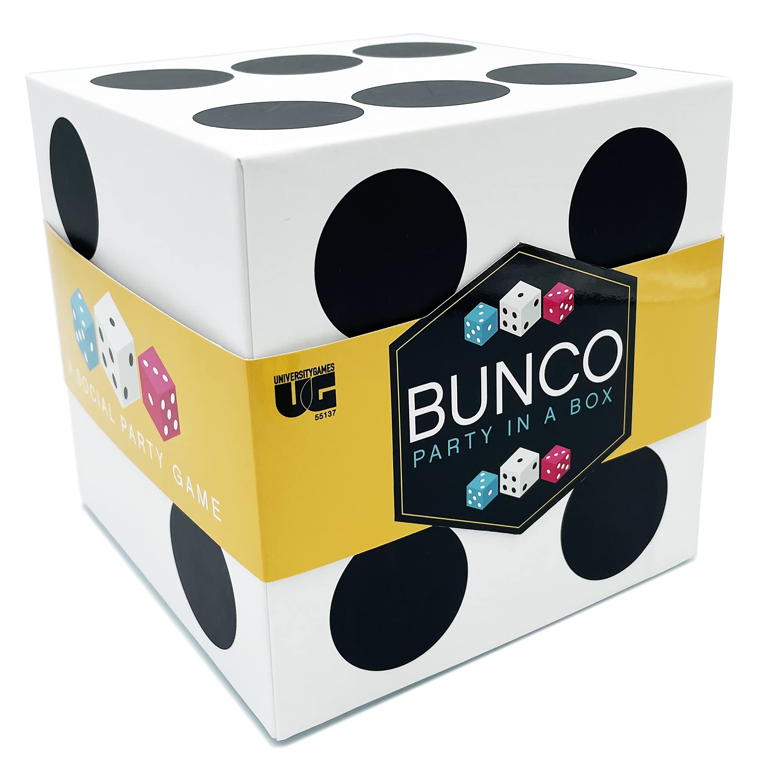 Bunco Party in a Box Game from University Games, for Ladies Night with The Girls, Complete with Fuzzy Die! for 2 to 12 Players Ages 8 and Up