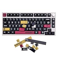 GK GAMAKAY 149 Keys Steampunk Style Keycaps Set, Cherry Profile PBT Dye-Sub Double-Shot Keycap Set Suitable for LK67 TK75 60/65/87/98/104/108 ANSI Layout Mechanical Gaming Keyboard (Steampunk Theme)