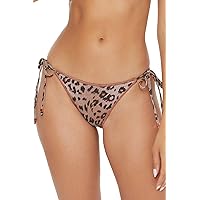 BECCA Women's Standard Zanzibar Tie Side Bikini Bottom, Cheeky Coverage, Swimwear Separates