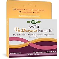 Nature's Way AM/PM PeriMenopause and Menstrual Cycle Symptom Support*, Hormone-Free Formula Including Black Cohosh, L-theanine, and Valerian, 60 Tablets