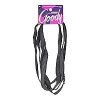 Goody Extra Thin Silicone Headwraps - 4 Count, Assorted Colors - Comfortable and Stylish Fabric Won't Pull, Snag or Damage Your Hair - Pain-Free Hair Accessories for Women, Men, Boys, and Girls