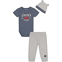 Lucky Brand baby-boys 3 Pieces Bodysuit Pant Set3 Pieces Bodysuit Pant Set