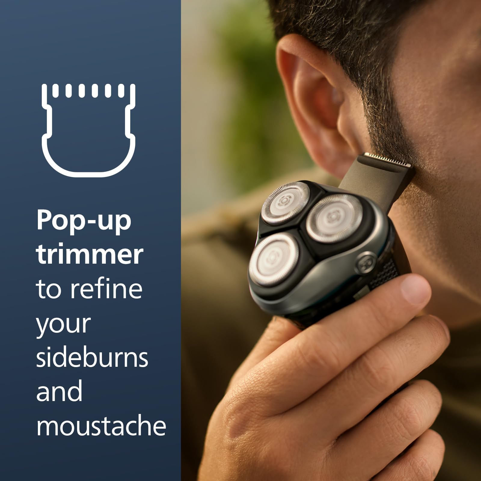 Philips Norelco Shaver 3900, Rechargeable Wet & Dry Shaver with Pop-up Trimmer, Charging Stand and Storage Pouch, S3341/92