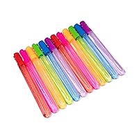 Mini Bubble Wands Bubbles 12Pk 5OZ Bubble Sword & 12Pk 10ml Bubble Concentrated Solution Party Favors for Kids in 6 Colors Themed Birthday Wedding Bath Time