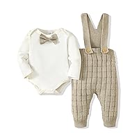 NZRVAWS Baby Boy Outfit Newborn Boy Clothes 3 6 12 Month Gentleman Formal Outfit Infant Clothing Romper Long Pant