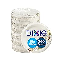 Bulk Paper Plates, 8.5 Inch, 300 Plate Count, (50 Plates Per Pack, 6 Pack Per Case), Medium Weight, White, Perfect for at Home, Restaurants, Events, & Catering, Item # UX9P300