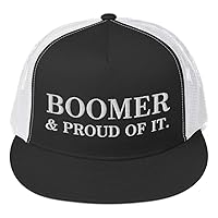 Boomer & Proud of It Hat (Embroidered Trucker Cap) Baby Boomer Gag Gift