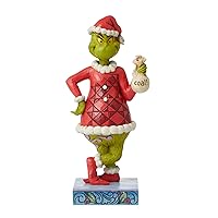 Enesco Jim Shore Dr. Seuss Grinch with Bag of Coal Figurine 9.06