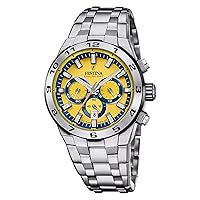 Festina Men's Chronograph Watch Steel/Yellow F20670/4, Bracelet