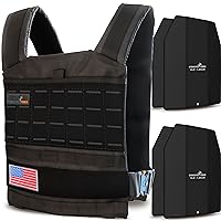 Weighted Vest 6lb, 10lb, 12lb, 25lb, 35lb, 45lb, 60lb Removable Iron Weights for Men and Women Workout for Calisthenics and Fitness Sport Training