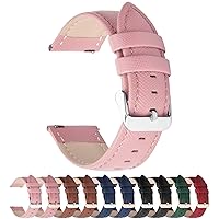 Fullmosa 14mm Leather Watch Band with Stainless Metal Clasp Compatible with Skagen-SKW2692,Tone Slim Classic Watch,Casio DW290-1v,Dark Pink+Silver Buckle