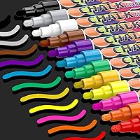MAKUANG Black Glass Board Dry Erase Markers Pens,White Chalk Markers for  Chalkboards, Signs, Windows, Blackboard,Glass,Reversible Dual-Tip Design