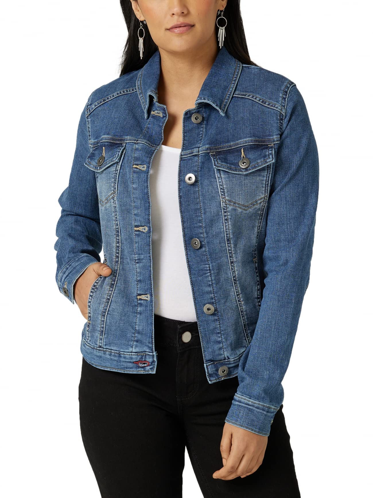 Mua Wrangler Authentics Women's Stretch Denim Jacket trên Amazon Mỹ chính  hãng 2023 | Giaonhan247