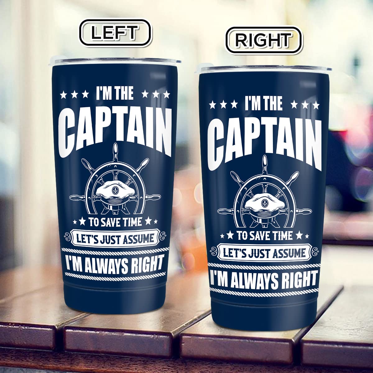 Buy winorax Captain Tumbler I'm The Captain & I'm Always Right Boating  Tumbler Cup with Lid 20oz Boater Gifts For Men Boat Lover Gift For Boats  Owner Dad Funny Boaters Gift Ideas