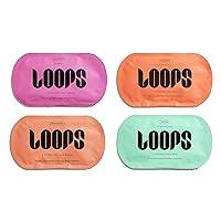 LOOPS The Essentials Hydrogel Face Mask Set - Clean Slate Detoxifying, Double Take Glow, and Weekly Reset Face and Eye Masks - Cleanse, Soothe, Brighten and Refine - Helps Reduce Wrinkles - 4 pc